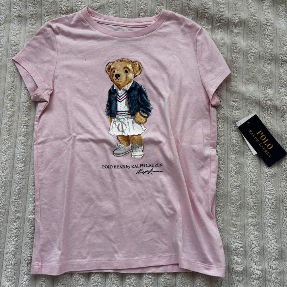 Pink Ralph Lauren Bear Tee (kids size)